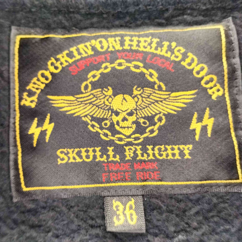 SKULL FLIGHT レースアップ ジップパーカー メンズ 36