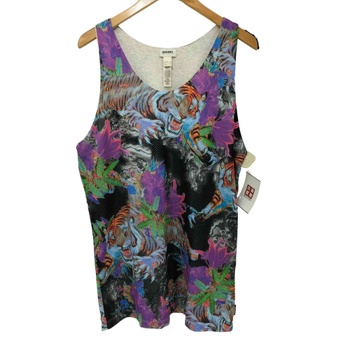 ディーゼル DIESEL BEACH WEAR 総柄メッシュタンクトップ メンズ import:S