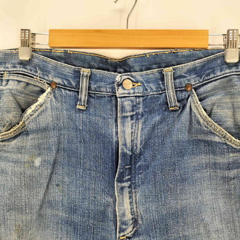 ラングラー Wrangler 50-60s 縦ベル刺繍タグ GRIPPER ZIPPER ジップフライストレートデニム メンズ 36×34