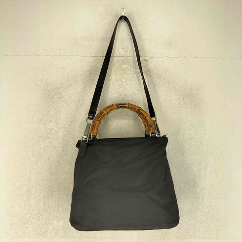 グッチ GUCCI 2WAY バンブー ナイロン ショルダーバッグ ハンドバッグ nylon shoulderbag handbag レディース