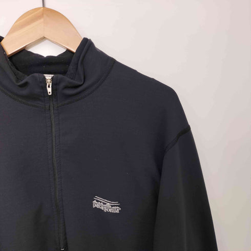 パタゴニア patagonia 90-00s USA製 ロゴ刺繍 ハーフジップ プルオーバートップス メンズ import:M