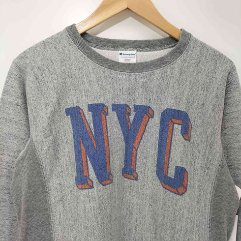 チャンピオン Champion REVERSE WEAVE NYCプリント クルーネック スウェット メンズ JPN:L