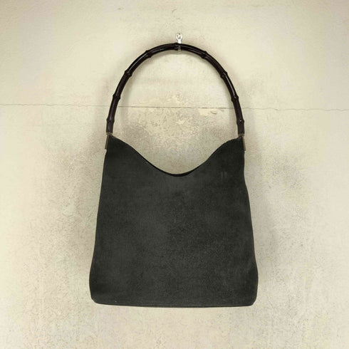 グッチ GUCCI バンブー スエード ハンドバッグ ワンショルダーバッグ bamboo suede handbag oneshoulderbag レディース