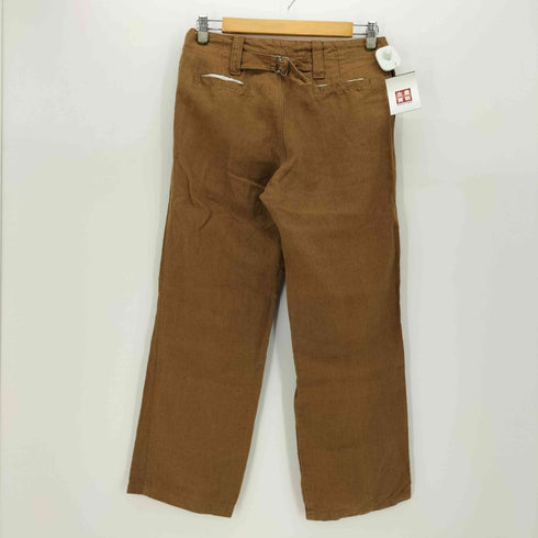 ヤーモ yarmo 英国製 ワイド ストレート シンチバック リネン パンツ レディース EUR:36
