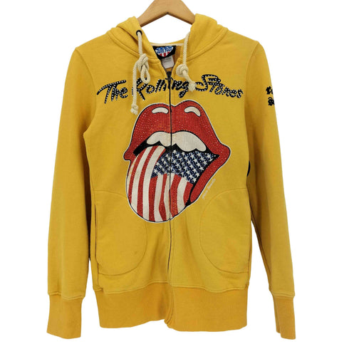 ジャンクフード JUNK FOOD USA製 THE ROLLING STONES ラインストーン ジップパーカー Y2K メンズ