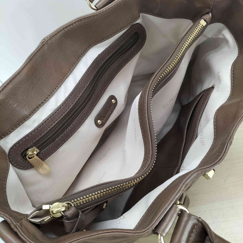 botkier カンガルーポケット レザーハンドバッグ レディース