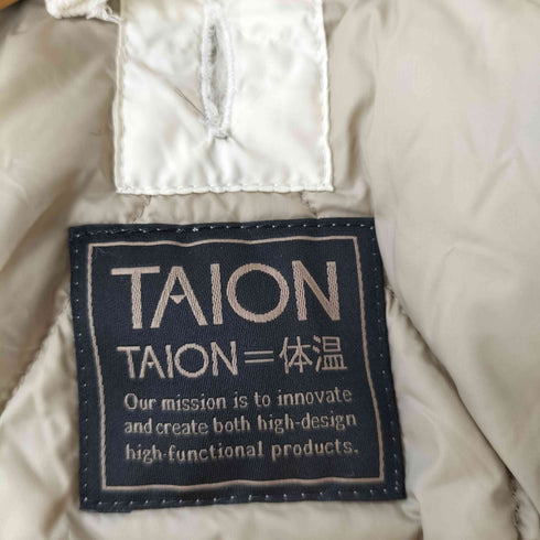 タイオン TAION ミリタリー クルーネック ダウンジャケット-ソフトシェル インナーダウン メンズ import:L