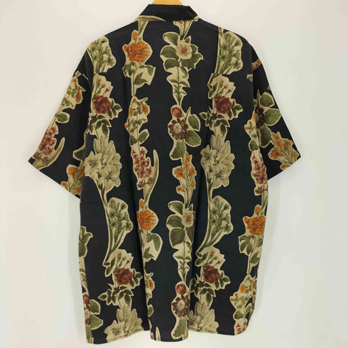 BURMA BIBAS silk100% 総柄ボックスシャツ メンズ L