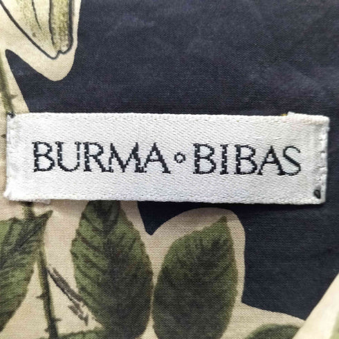BURMA BIBAS silk100% 総柄ボックスシャツ メンズ L