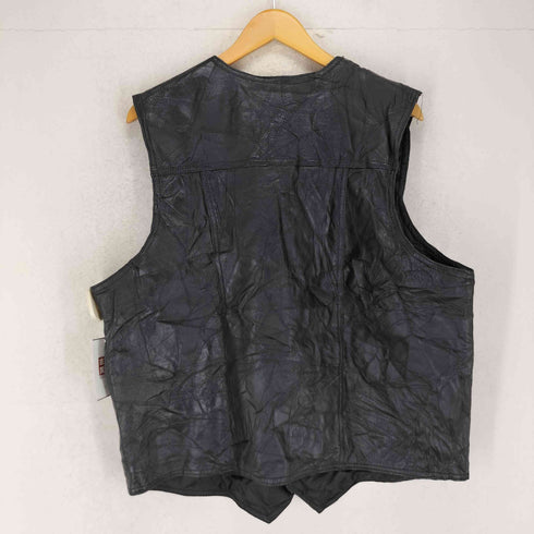 genuine leather リアルレザーベスト メンズ XXXL