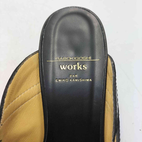 ラボキゴシワークス RABOKIGOSHI works ポインテッドトゥ レザー パンプス レディース JPN:23