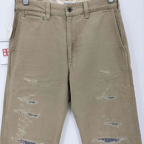 エターナル 備中倉敷工房 ETERNAL ダメージ&リペア加工チノワークパンツ メンズ 30