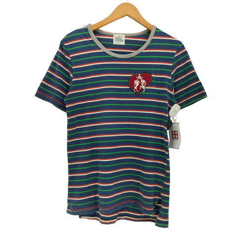 ヴィヴィアンウエストウッドアンダーウェア Vivienne Westwood UNDERWEAR オーブ刺繍 マルチボーダー S/S Tシャツ メンズ import:M