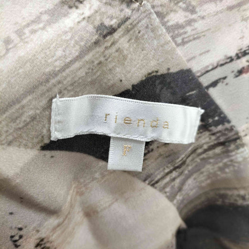 リエンダ rienda フェイクレザーポケットペイントジャンバーSK レディース F