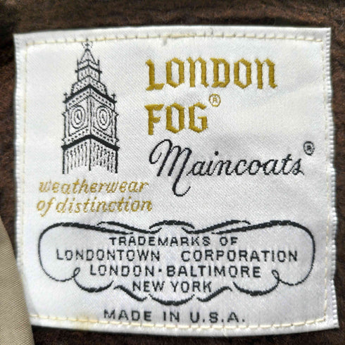ロンドンフォグ LONDON FOG USA製 ライナー付き比翼ステンカラーコート レディース US:12