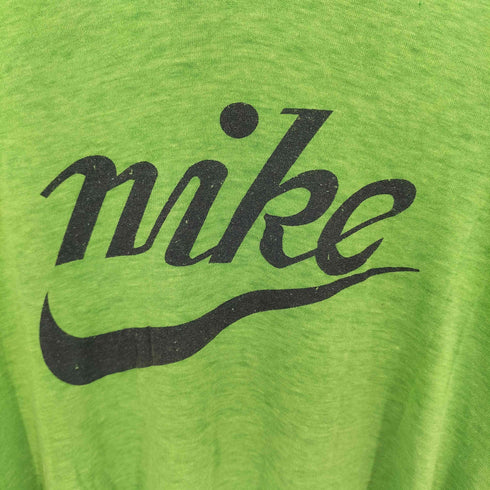ナイキ NIKE 70-80s 筆記体ロゴ スウッシュロゴ フロッキープリント クルーネック S/S Tシャツ シングルステッチ メンズ