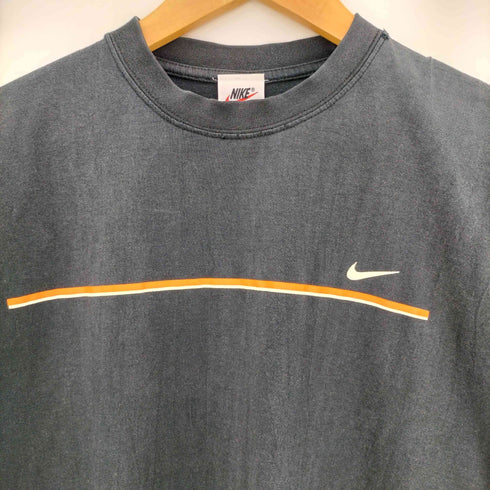 ナイキ NIKE 90s~00s 白タグ スウッシュプリント クルーネック S/S Tシャツ メンズ import:M