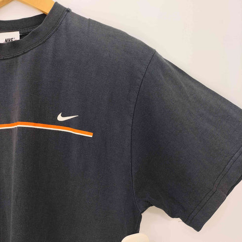 ナイキ NIKE 90s~00s 白タグ スウッシュプリント クルーネック S/S Tシャツ メンズ import:M