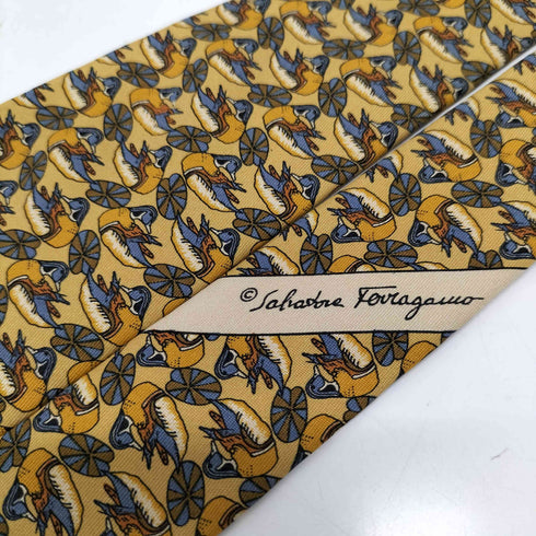 サルヴァトーレフェラガモ Salvatore Ferragamo 総柄 ネクタイ メンズ