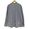 メゾンキツネ MAISON KITSUNE OVERSIZE SHIRT IN STRIPED COTTON WITH LOGO HANDWRITING EMBROIDERY スタンドカラーシャツ レディース JPN:M