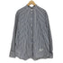 メゾンキツネ MAISON KITSUNE OVERSIZE SHIRT IN STRIPED COTTON WITH LOGO HANDWRITING EMBROIDERY スタンドカラーシャツ レディース JPN:M