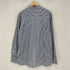 メゾンキツネ MAISON KITSUNE OVERSIZE SHIRT IN STRIPED COTTON WITH LOGO HANDWRITING EMBROIDERY スタンドカラーシャツ レディース JPN:M