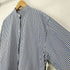 メゾンキツネ MAISON KITSUNE OVERSIZE SHIRT IN STRIPED COTTON WITH LOGO HANDWRITING EMBROIDERY スタンドカラーシャツ レディース JPN:M
