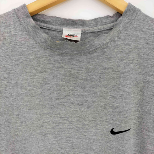 ナイキ NIKE 90s~00s 白タグ スウッシュ刺繍 クルーネック S/S Tシャツ メンズ import:M