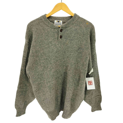 HELLOW WELCOME ヘンリーネックニット メンズ import:M