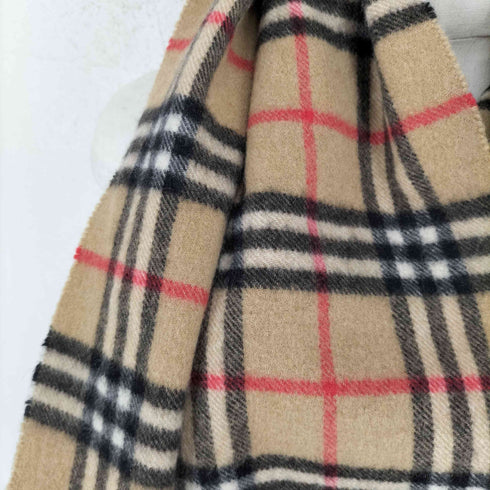 バーバリーズ BURBERRYS pure cashmere カシミヤ100 ノバチェックマフラー レディース