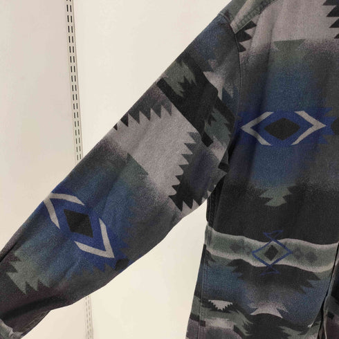 ウールリッチ WOOLRICH 90s メキシコ製 ネイティブ柄 コットン ネルシャツ メンズ import:M