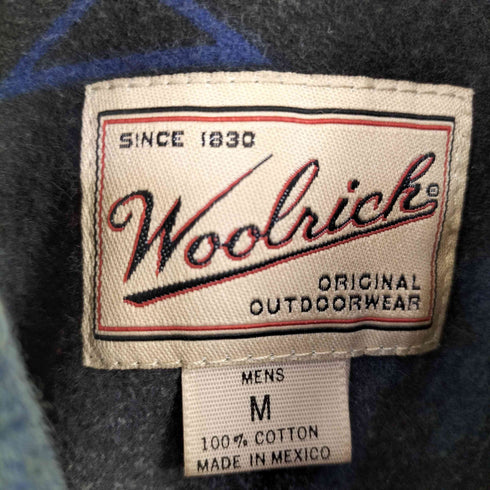 ウールリッチ WOOLRICH 90s メキシコ製 ネイティブ柄 コットン ネルシャツ メンズ import:M