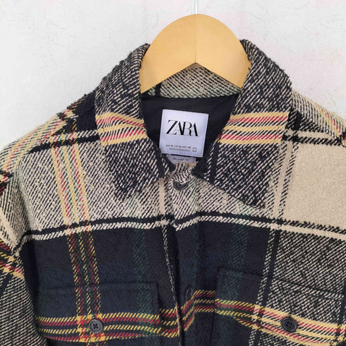 ザラ ZARA チェック柄 シャツジャケット メンズ M