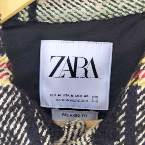 ザラ ZARA チェック柄 シャツジャケット メンズ M