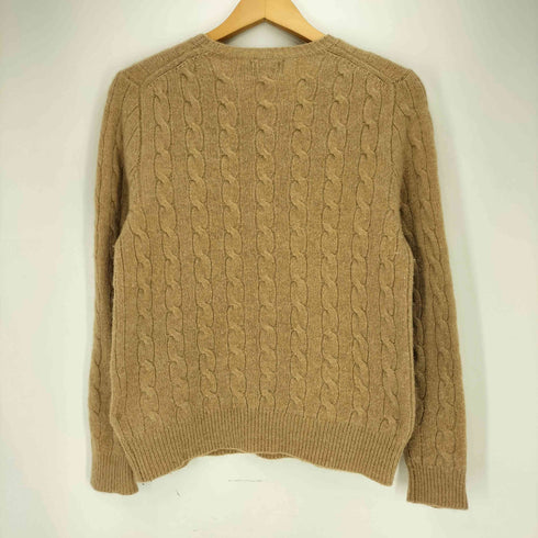 ポロラルフローレン POLO RALPH LAUREN スモールポニー刺繍 ケーブル編み ウールカシミヤ クルーネックニット ネーター レディース import:M