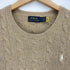 ポロラルフローレン POLO RALPH LAUREN スモールポニー刺繍 ケーブル編み ウールカシミヤ クルーネックニット ネーター レディース import:M
