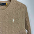 ポロラルフローレン POLO RALPH LAUREN スモールポニー刺繍 ケーブル編み ウールカシミヤ クルーネックニット ネーター レディース import:M