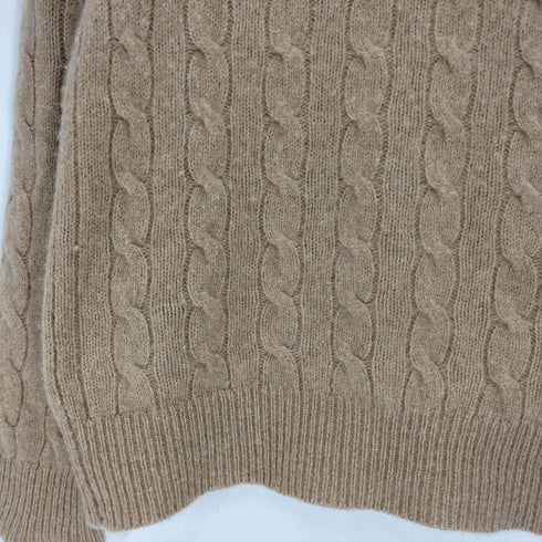 ポロラルフローレン POLO RALPH LAUREN スモールポニー刺繍 ケーブル編み ウールカシミヤ クルーネックニット ネーター レディース import:M