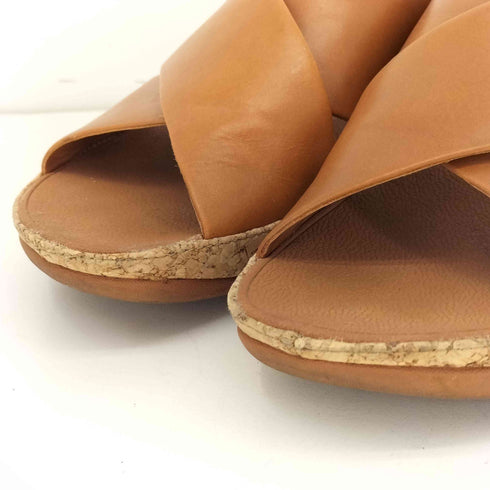 フィットフロップ fitflop クロスレザー コルクサンダル レディース 23.5cm