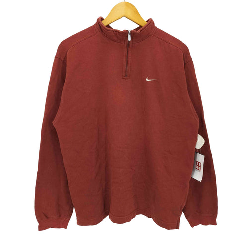 ナイキ NIKE 00S グレータグ スウッシュ 刺繍 ハーフジップ プルオーバー スウェット レディース import:XL