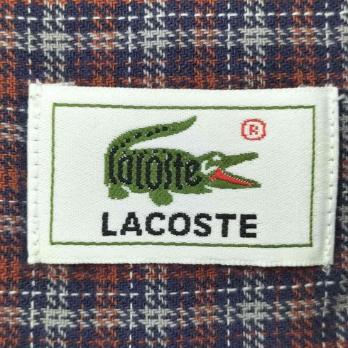 ラコステ LACOSTE 文字ワニ チェック ボタンダウン シャツ メンズ JPN:3