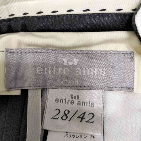 エントレアミス entre amis ウール混 2タック スラックスパンツ メンズ 28/42