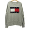 トミーヒルフィガージーンズ TOMMY HILFIGER JEANS フロントロゴ刺繍 クルーネック スウェット メンズ import:L