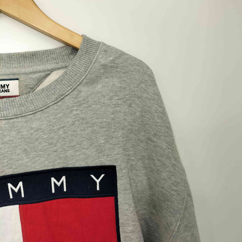 トミーヒルフィガージーンズ TOMMY HILFIGER JEANS フロントロゴ刺繍 クルーネック スウェット メンズ import:L