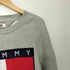 トミーヒルフィガージーンズ TOMMY HILFIGER JEANS フロントロゴ刺繍 クルーネック スウェット メンズ import:L