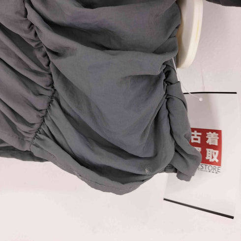 ザラ ZARA ナイロン シャーリングパーカー レディース import:L