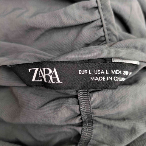 ザラ ZARA ナイロン シャーリングパーカー レディース import:L