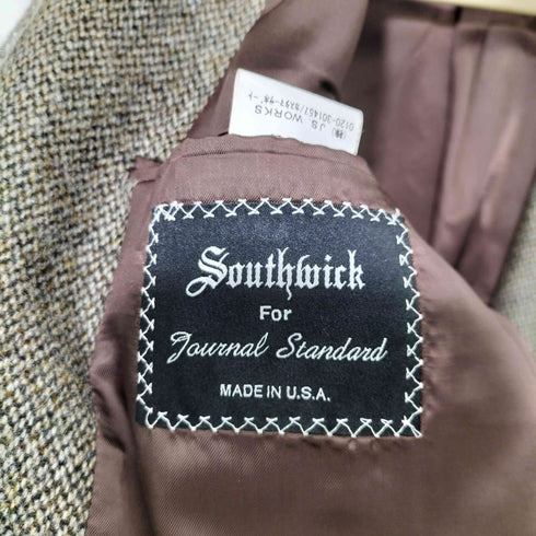 ジャーナルスタンダード JOURNAL STANDARD USA製 Southwick 別注 ヘリンボン 3B テーラードジャケット メンズ 9