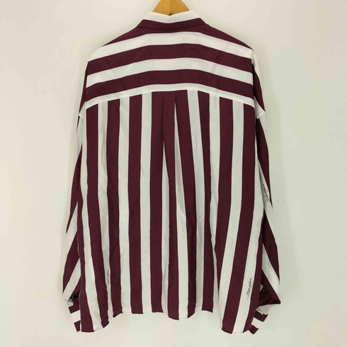 ドルチェアンドガッバーナ DOLCE&GABBANA 26SS ストライプ シルクツイル シャツ メンズ 40