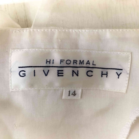 ジバンシィ GIVENCHY HI FORMAL シルク フラワー エンブロイダリー パフスリーブ ブラウス レディース 14
